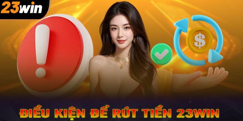 Rút tiền 23WIN cần đáp ứng những điều kiện gì?